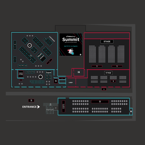TikTok Shop Summit 2026 interactive trade show floor plan